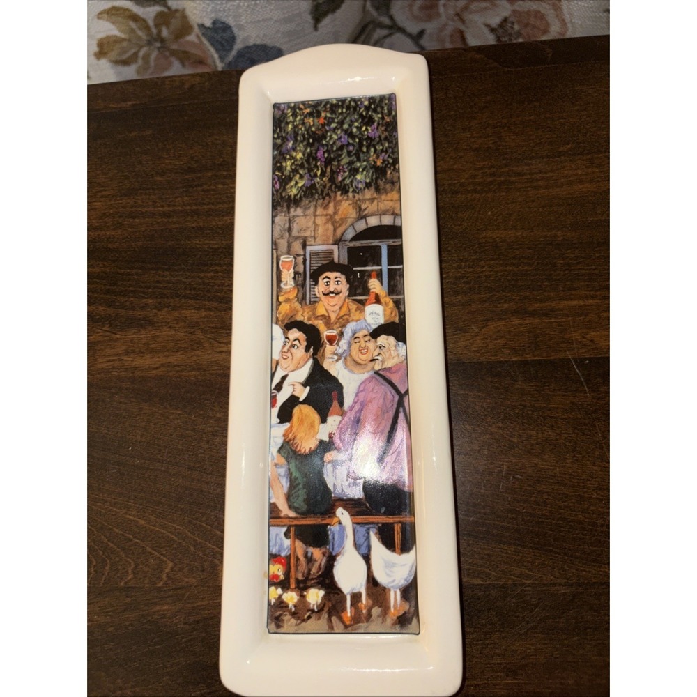 Vtg Santa Barbara Design TRAY SPOON REST French Dining With Ducks by Guy Buffet